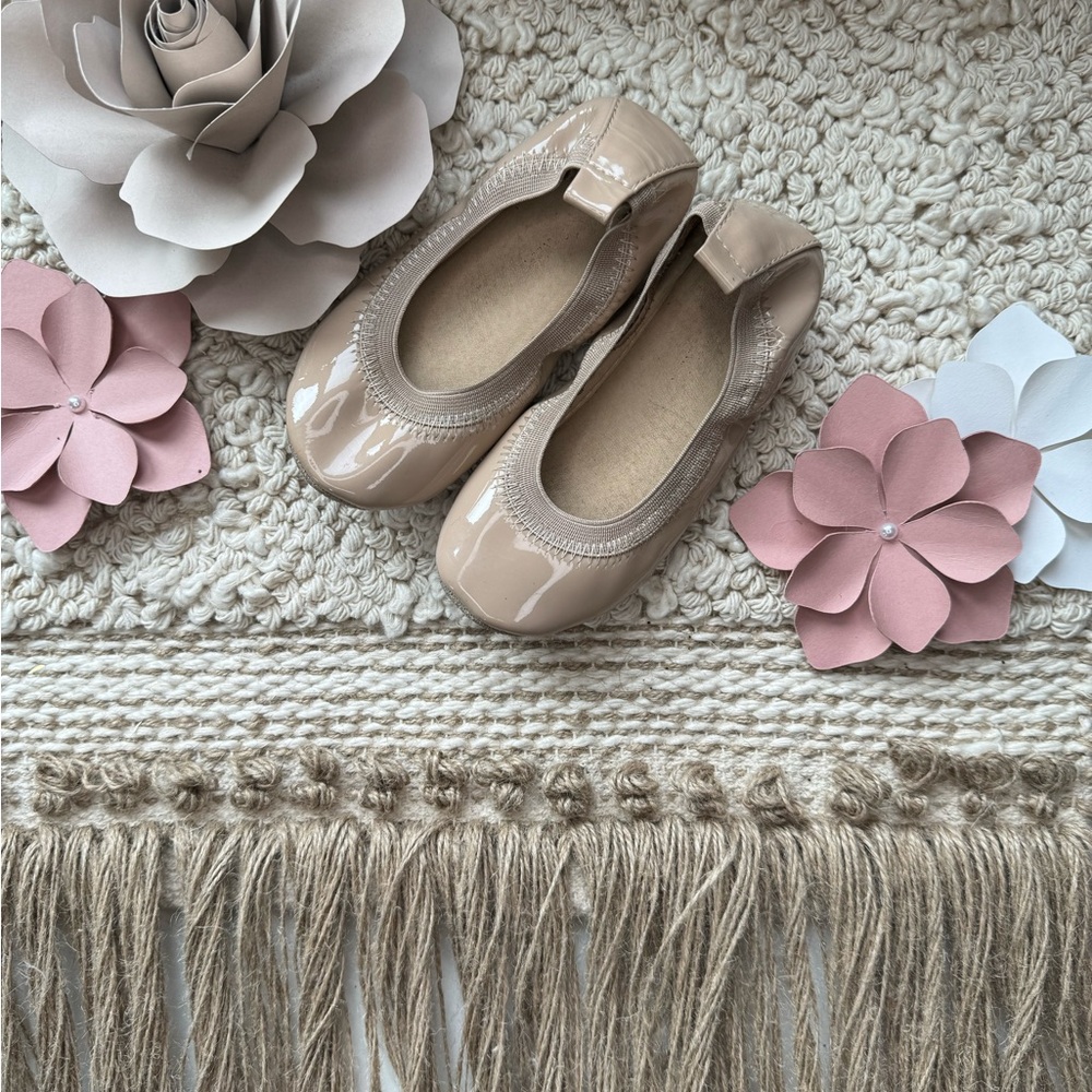 Nude Patent Kids Ballet Flats